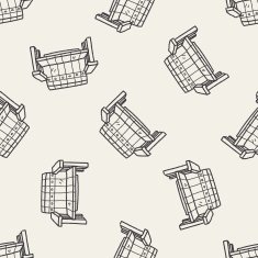 Sofa doodle seamless pattern background N7 free image download