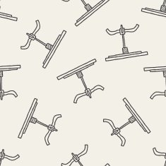 table doodle seamless pattern background