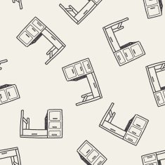 table doodle seamless pattern background N3