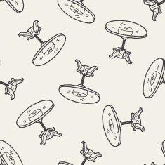 table doodle seamless pattern background N5