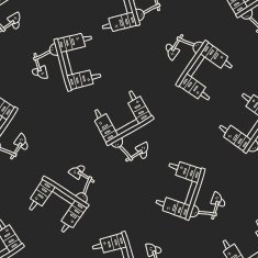 table doodle seamless pattern background N10