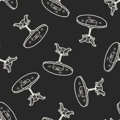 table doodle seamless pattern background N14