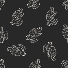tortoise doodle seamless pattern background N4