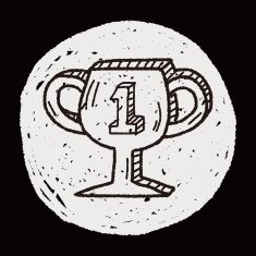 Trophy doodle drawing N8