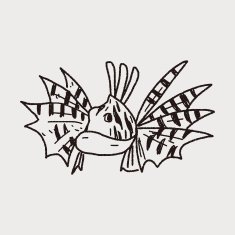 Tropical fish doodle N8