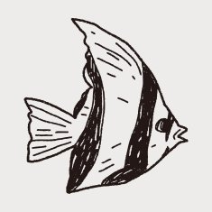 Tropical fish doodle N9