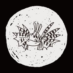 Tropical fish doodle N14