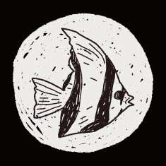 Tropical fish doodle N15