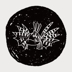 Tropical fish doodle N17