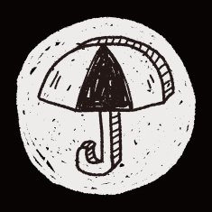 umbrella doodle drawing N24