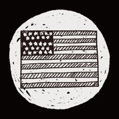 USA flag doodle N5