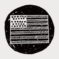 USA flag doodle N6