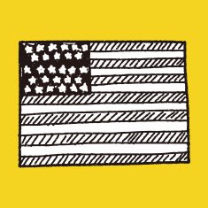 USA flag doodle N7