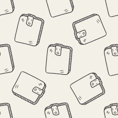 wallet doodle drawing N15