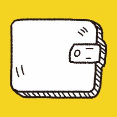 wallet doodle drawing N19