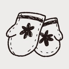 winter gloves doodle N14