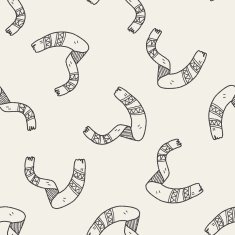 winter scarf doodle seamless pattern background N5