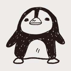 penguin doodle N14