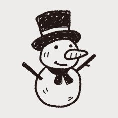 snowman doodle N17