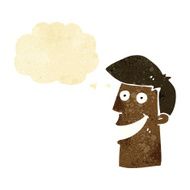 cartoon grinning man with thought bubble N3