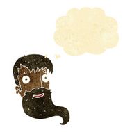 cartoon bearded man with thought bubble
