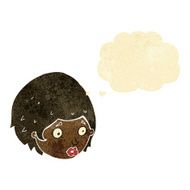 cartoon girl with concerned expression thought bubble