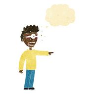 cartoon man with popping out eyes thought bubble N3
