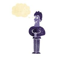 cartoon vampire with thought bubble N19