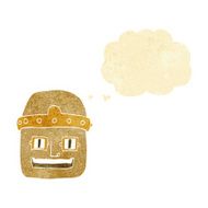 cartoon robot head with thought bubble N6