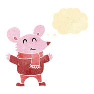 cartoon mouse with thought bubble