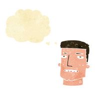cartoon male head with thought bubble N2