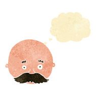 cartoon bald man with mustache thought bubble N2
