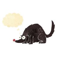cartoon happy dog with thought bubble N2