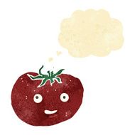 cartoon tomato with thought bubble N5