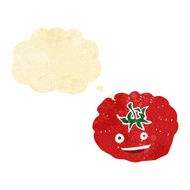 cartoon tomato with thought bubble N6