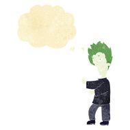 cartoon vampire with thought bubble N20