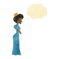 cartoon princess with thought bubble N3