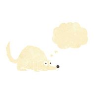 cartoon happy dog with thought bubble N3