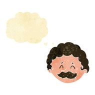 cartoon man with mustache thought bubble N8