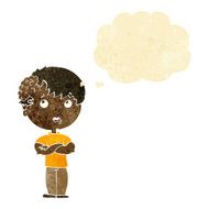 cartoon boy with growth on head thought bubble N2