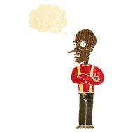 cartoon mean old man with thought bubble