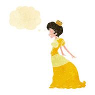 cartoon princess with thought bubble N7