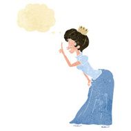 cartoon princess with thought bubble N8