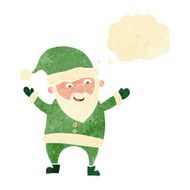 cartoon santa claus with thought bubble N3
