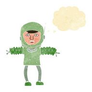 cartoon astronaut with thought bubble N4