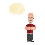 cartoon angry man with mustache thought bubble N2