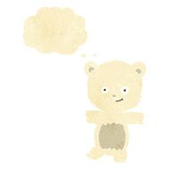 cartoon cute polar bear with thought bubble N3