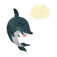 funny cartoon shark with thought bubble N2