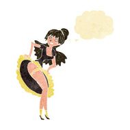 cartoon flamenco dancer with thought bubble N2