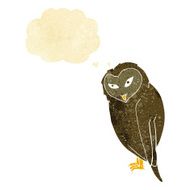 cartoon owl with thought bubble N2